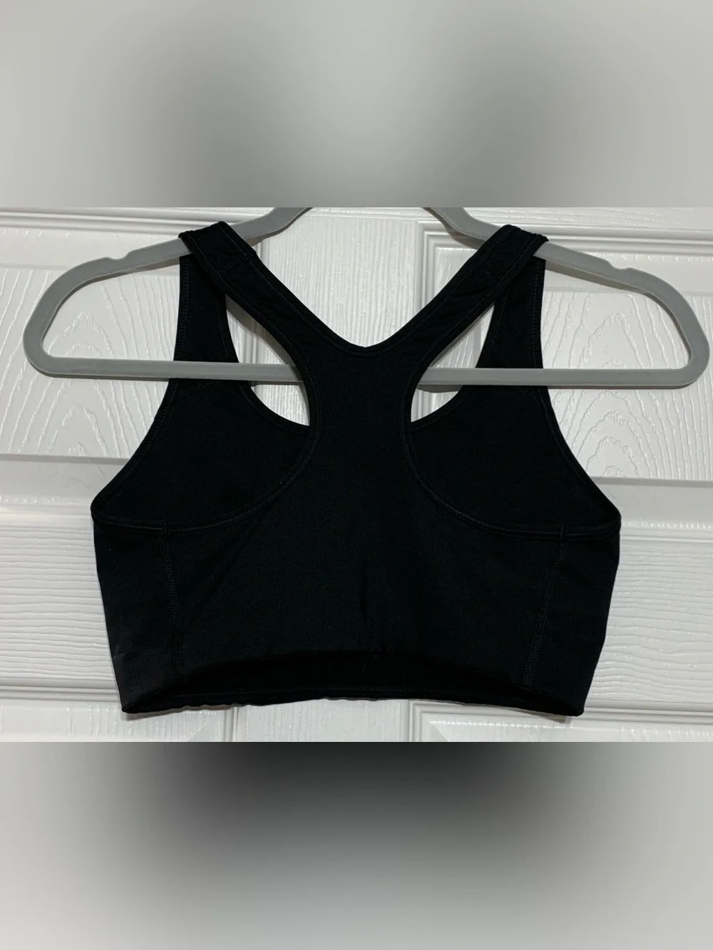 Nike Black Sports Bra with White Swoosh Logo